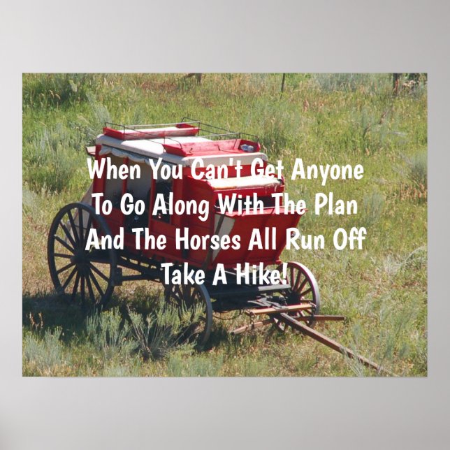 Poster Red Stagecoach Funny (Devant)