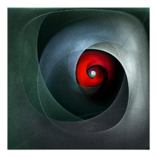 Poster Red Swirl Artistique moderne Art Abstrait Motif #1