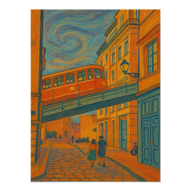 Poster Red Tramway  (Devant)