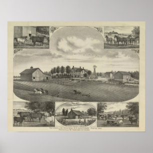 Poster Red Vermillion Stock Farm, Havensville, Kansas