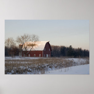 Poster Red Winter Grange