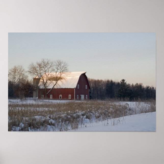 Poster Red Winter Grange (Devant)