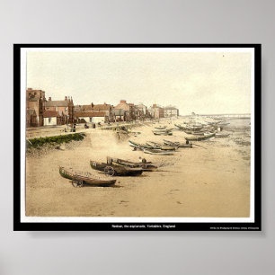 Poster Redcar, l'esplanade, Yorkshire, Angleterre