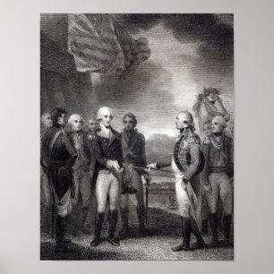 Poster Reddition de seigneur Cornwallis chez Yorktown,