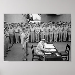 Poster Reddition du Général MacArthur Signing The