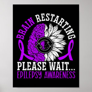 Poster Redémarrage du cerveau Veuillez patienter l'épilep