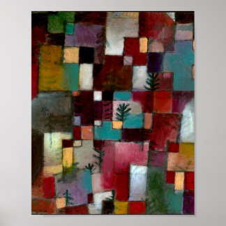 Poster Redgreen et Rythme violet-jaune : Paul Klee 1920
