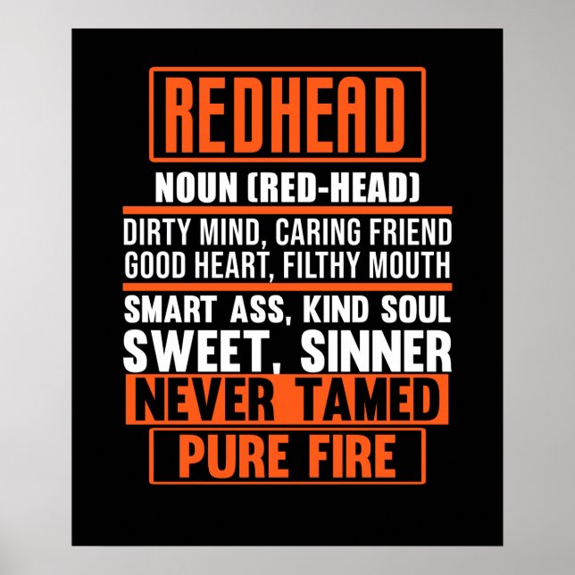 Poster Redhead Définition Cute Red Hair Girls Femmes (Devant)