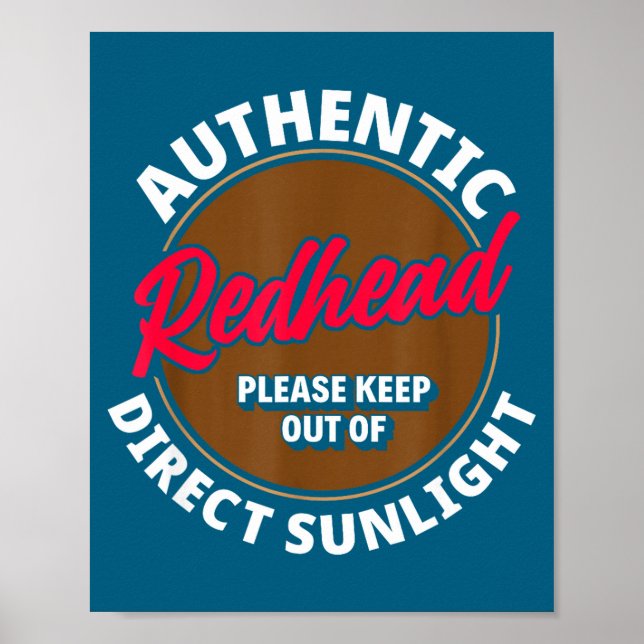 Poster Redhead Keep Out Of Sunlight - Funny Ginger  (Devant)
