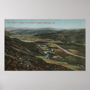 Poster Redlands, CA - canyon de San Timeteo de smiley