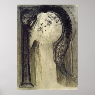 Poster Redon - Femme Et Serpent 1890