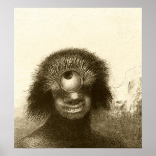 Poster Redon - Polyp Déformé (Cyclops Hideous Souriants) 