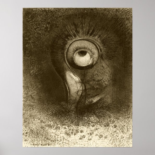 Poster Redon - Première Vision Tentée En Fleur 1883 (Devant)