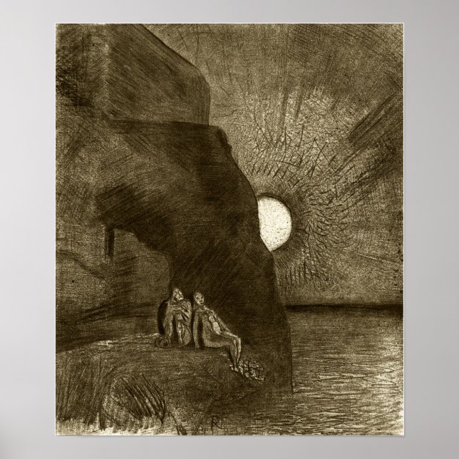 Poster Redon - Sans Cesse Par Mon Côté Démon Stirs 1890 (Devant)