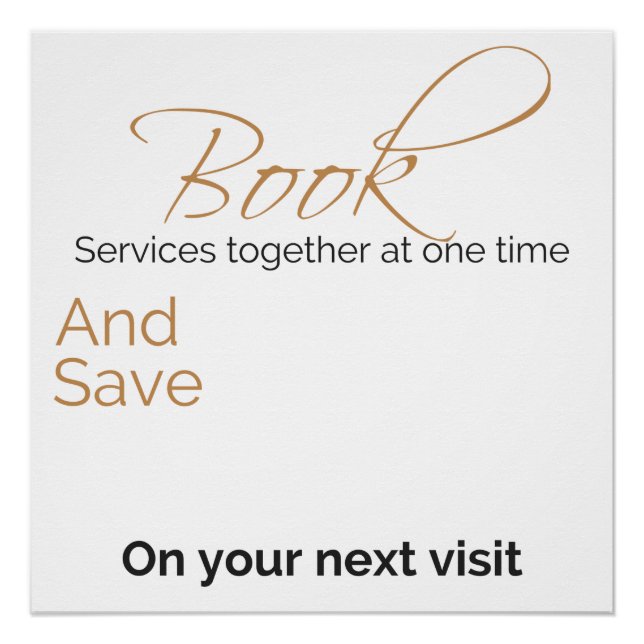 Poster Réduction personnalisable pour plusieurs services (Devant)