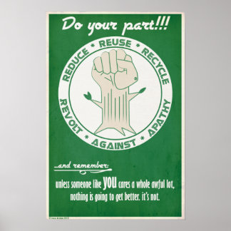 Poster Réduire la réutilisation du recyclage
