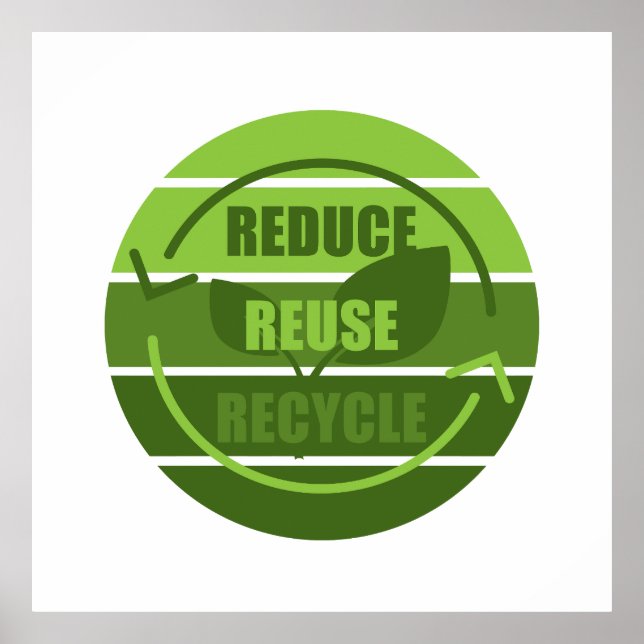 Poster Réduire la réutilisation du recyclage (Devant)