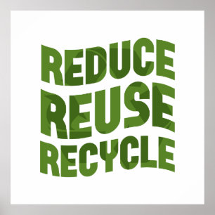Poster Réduire la réutilisation du recyclage