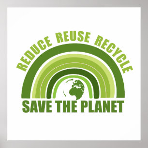 Poster Réduire la réutilisation du recyclage