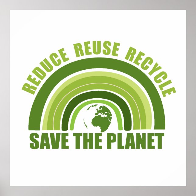 Poster Réduire la réutilisation du recyclage (Devant)