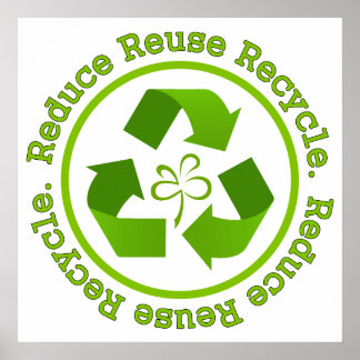 Poster Réduire la réutilisation du recyclage