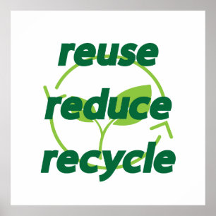 Poster Réduire la réutilisation du recyclage