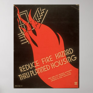 Poster Réduire les risques d'incendie grâce au logement p