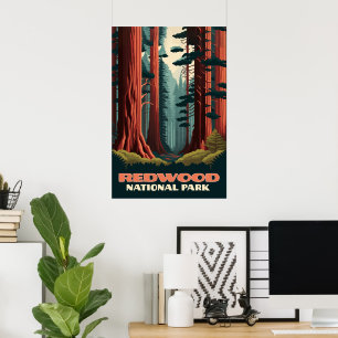Poster Redwood National Park Californie Trees