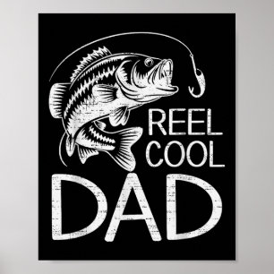 Poster Reel Cool Papa Pêche Pêcheur Pêcheur Poisson Amour