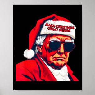 Poster Refaire Noël Grande Encore Drôle Santa Trump 2024