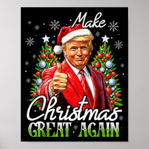 Poster Refaire Noël Grande Encore Noël Drôle Santa Trump