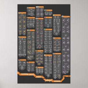 Poster Référence des symboles d'ingénierie électrique