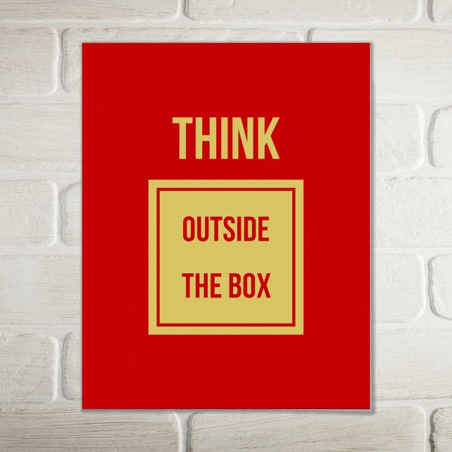 Poster Réfléchissez en dehors de la boîte de motivation (Créateur téléchargé)
