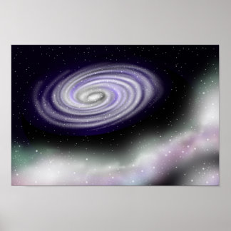 Poster Reflet de la galaxie violette.
