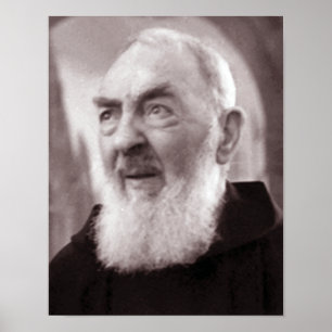 Poster Reflétant Padre Pio,