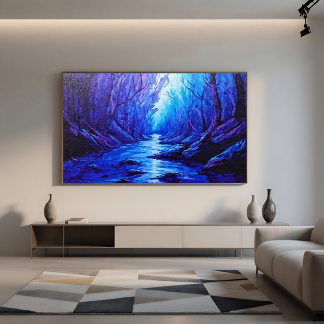 Poster Reflets bleus dans la forêt mystique (Créateur téléchargé)