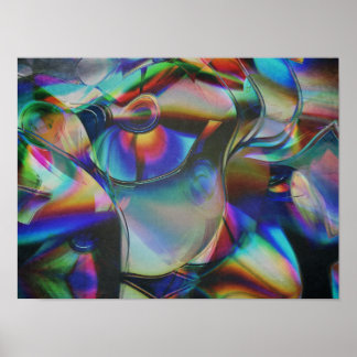 Poster Reflets colorés abstraits