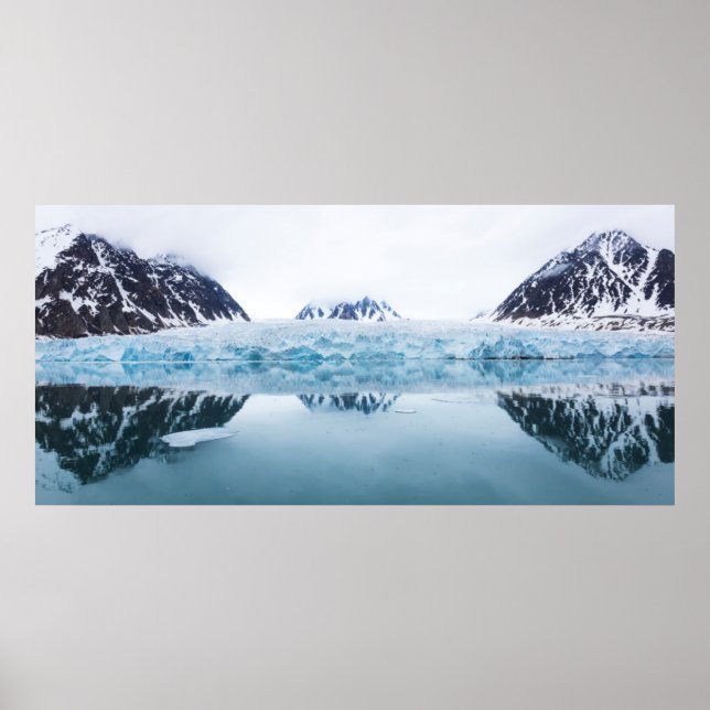 Poster Reflets de glacier, Norvège (Devant)