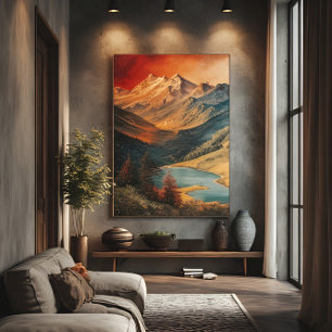 Poster Reflets du lac mystique