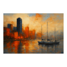 Reflets du paysage urbain d'Ember Bay