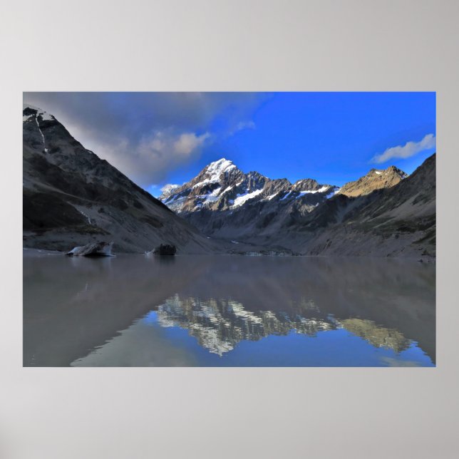 Poster Réflexion d'Aoraki (Devant)