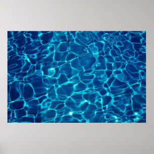 Poster Réflexion de l'eau dans la piscine, abstrait