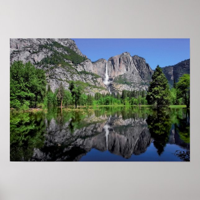 Poster Réflexion des chutes de Yosemite (Devant)