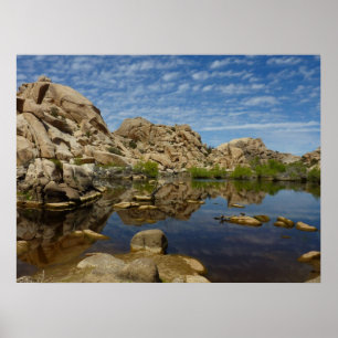 Poster Réflexion du barrage Barker à Joshua Tree I