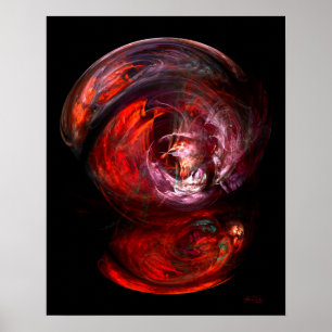 Poster Réflexion En Rouge (16x20)