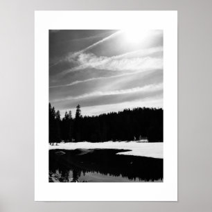 Poster Réflexion gelée Photographie noir et blanc
