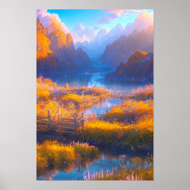 Poster Réflexions des montagnes (Devant)