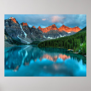 Poster Réflexions Moraine Lake Parc national Banff
