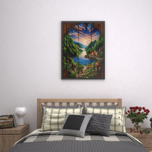 Poster Réflexions sereines : Un portrait des lacs
