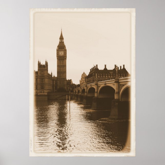 Poster Réflexions sur l'affiche de Big Ben (Devant)